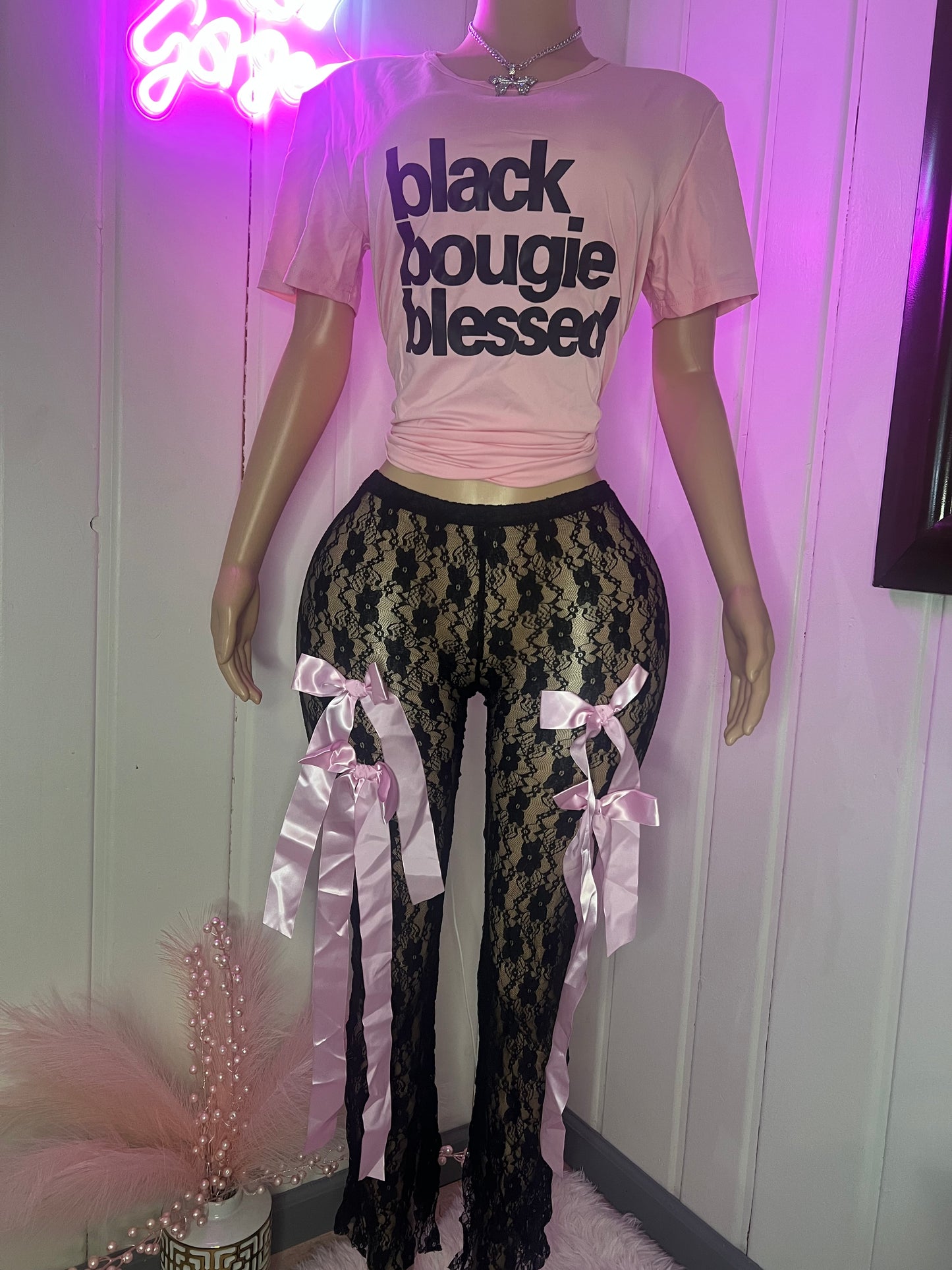 Bow Babe Lace Pants