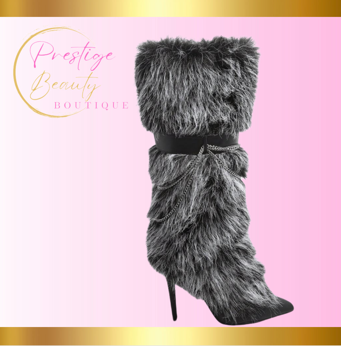 Boss Babe Fur Heel Boots