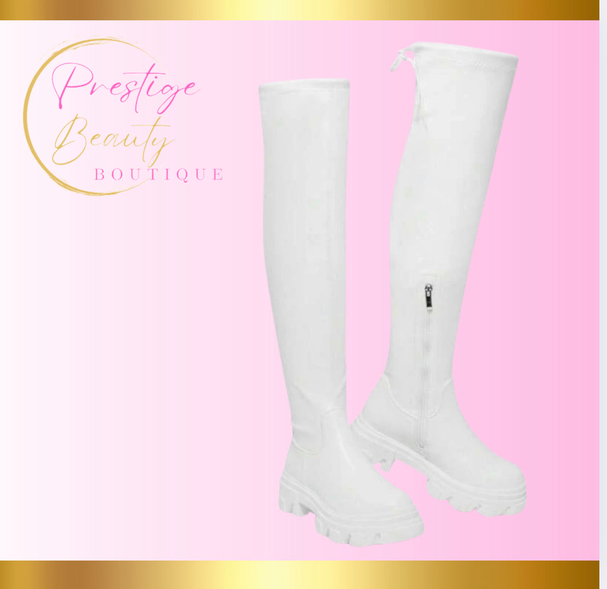 High Maintenance Boots -White