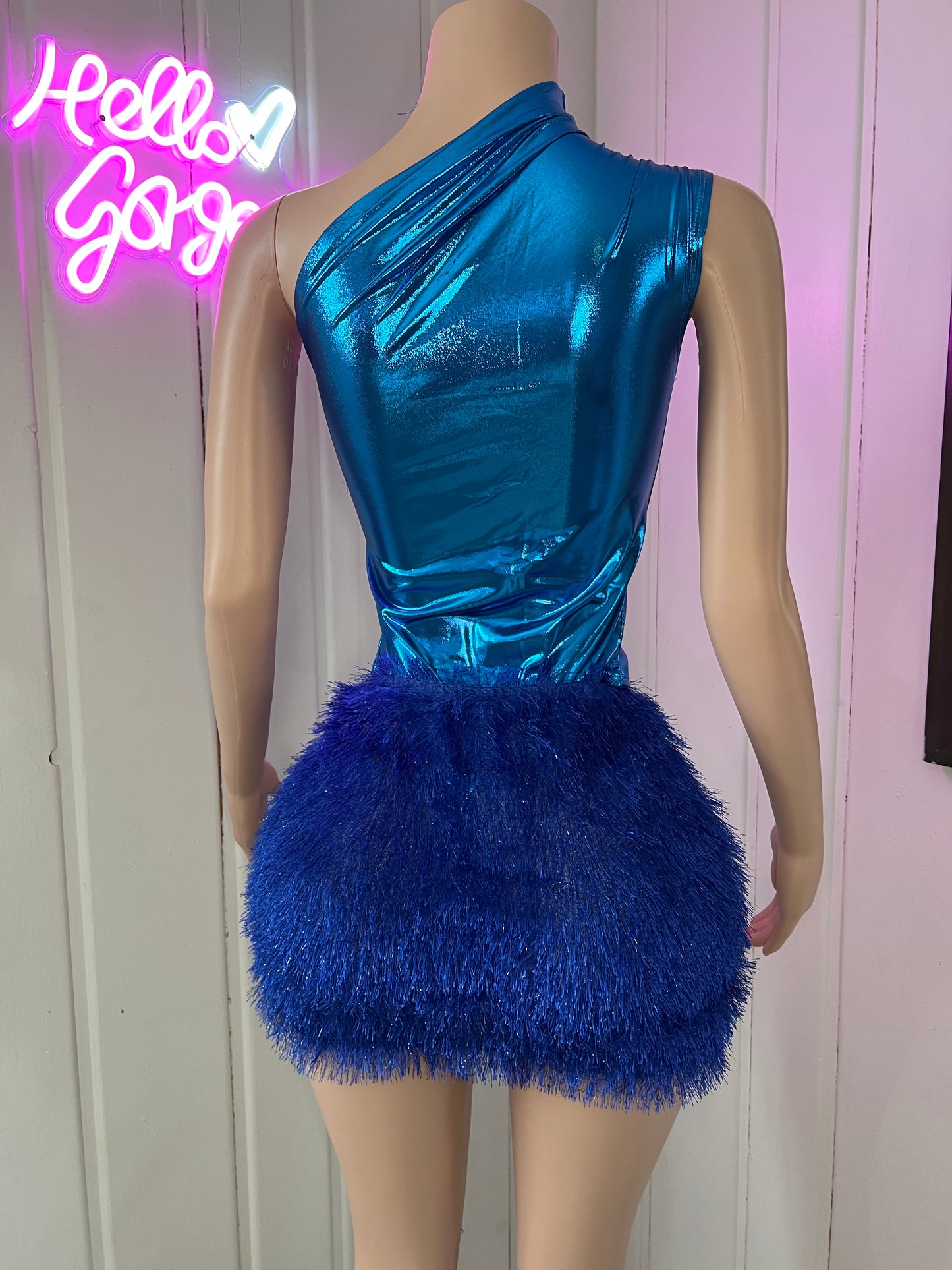 Baddie In Blue Skirt Set