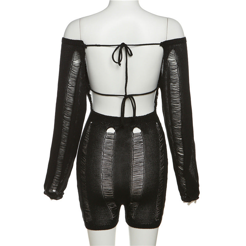 Onyx Sheer Seduction Romper