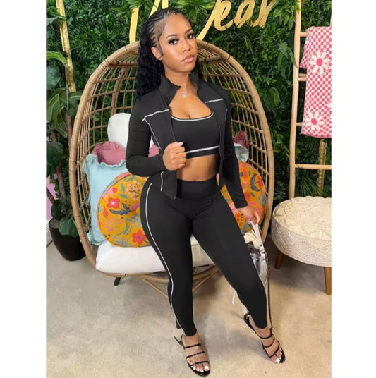 Boujee Babe 3 Piece Set-Black