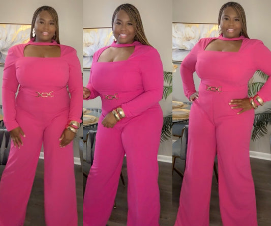 Pretty in Power Pink Jumpsuit