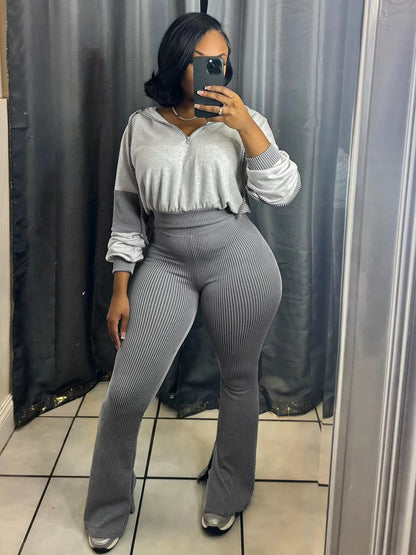 Keep It Cute Chill Set-Gray