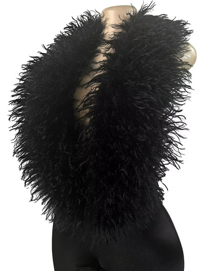 Midnight Muse Feather Jumpsuit