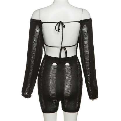 Onyx Sheer Seduction Romper